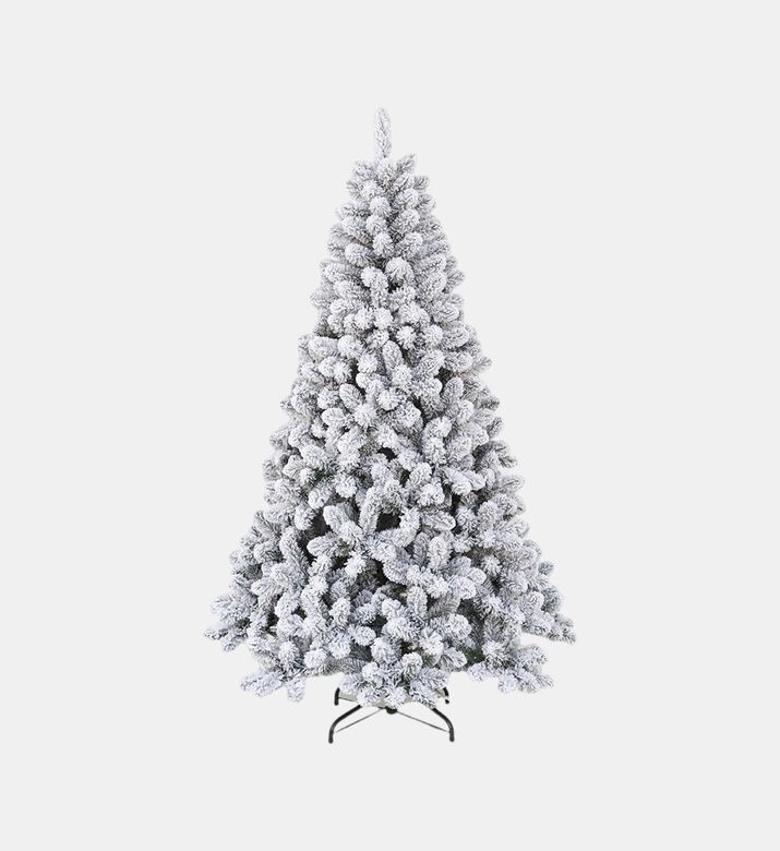 Home Deco and More Snowy Flocked Tree, White, 240-cm, Packshot View