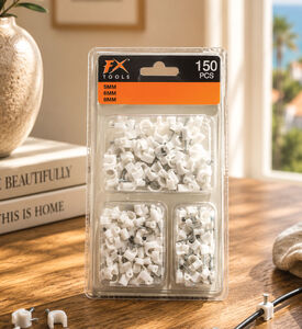 Home Deco and More Pvc Cable Fix Nails 150-piece Set, Packshot View