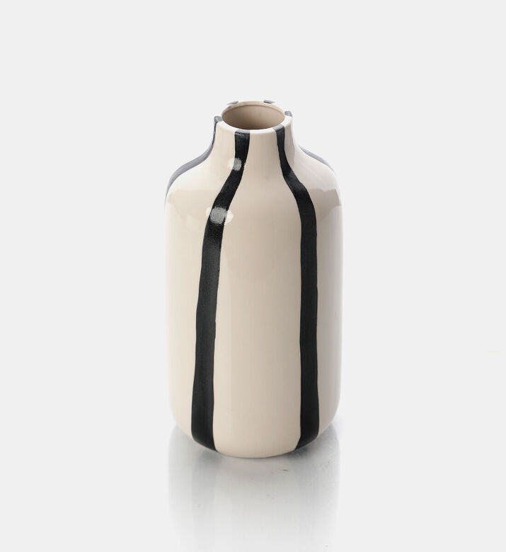 Home Deco and More Dolomite Striped Vase, Packshot View