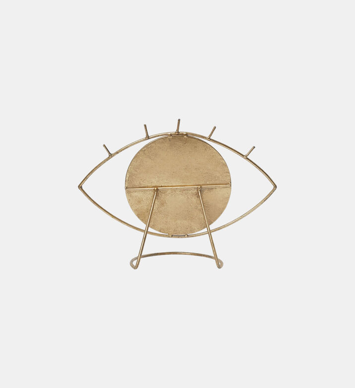 Dennes Eye-shaped Gold Mirror