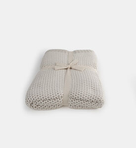 Home Deco and More Dual Tone Knitted Cotton Throw, Packshot View