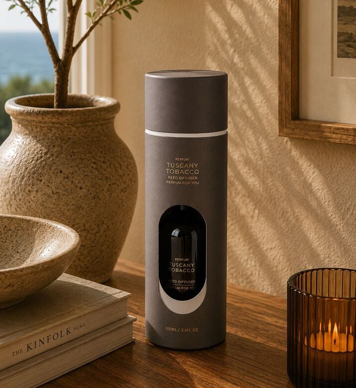Home Deco and More Glass Mini Natural Reeds Diffuser, Packshot View
