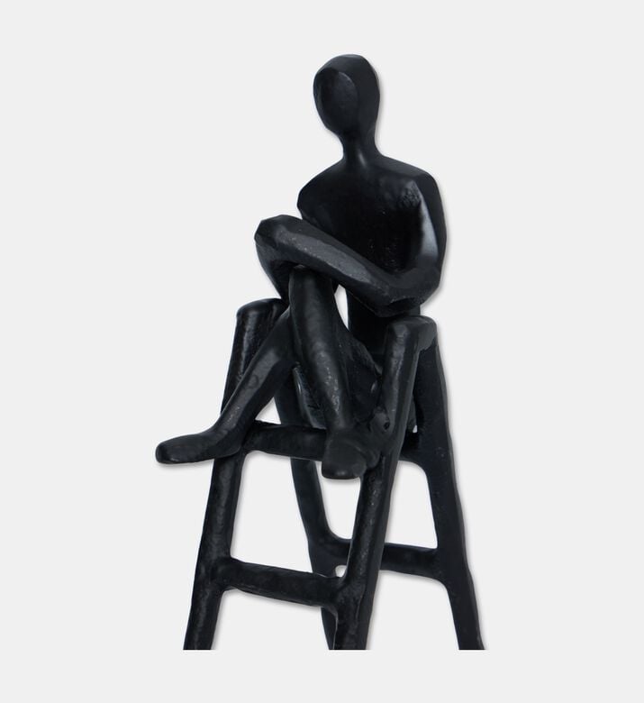 Home Deco and More Ladder Seat Figurine Sculpture, Packshot View