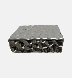 Gedy Martina Ceramic Soap Holder, Silver, Packshot View