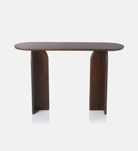 Home Deco and More Pillar Mango Wood Oval Top Console, Packshot View