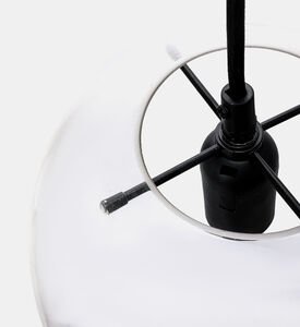 Pendant Lamp Clear Glass Ball Three Pins