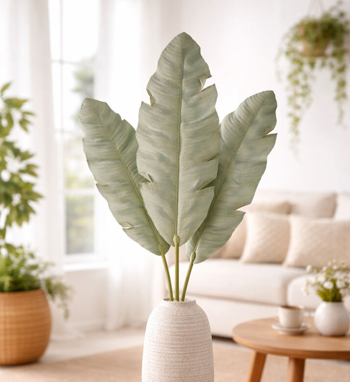 Home Deco and More Decorative Artificial Banana Leaf, Green, Packshot View