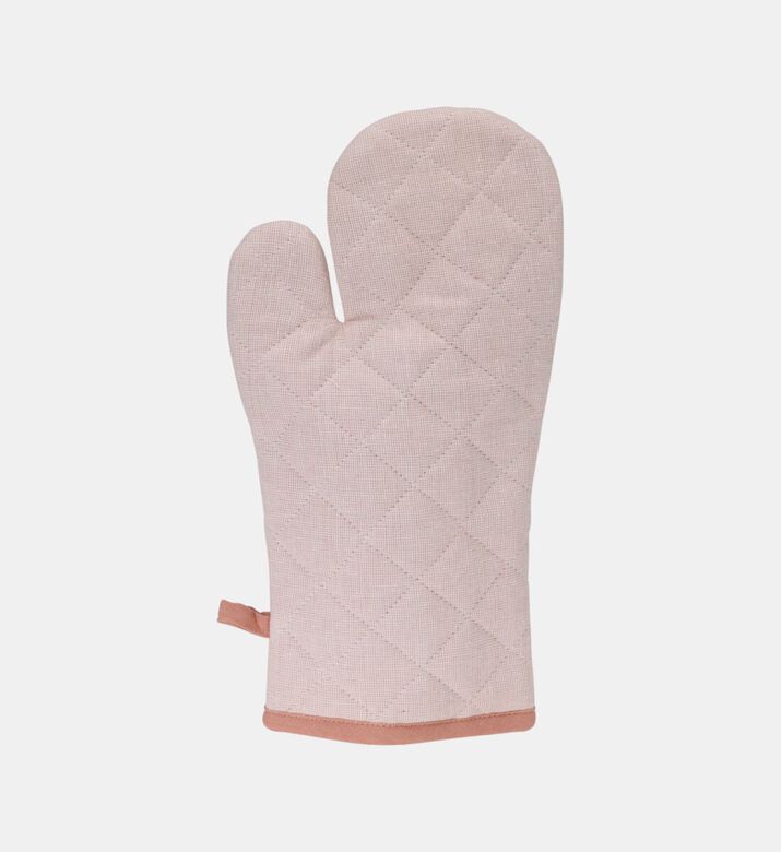 Home Deco and More Quilted Contrasted Trim Kitchen Glove, Pink, Packshot View