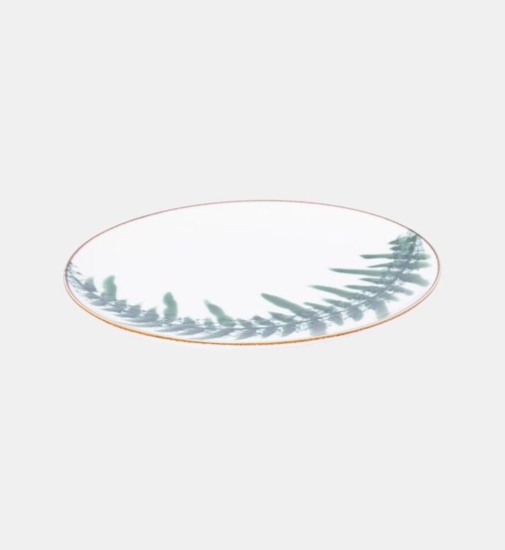 Home Deco and More Coupe Leaf Print Porcelain Plate 4-piece Set - 27.31 Cm, Packshot View