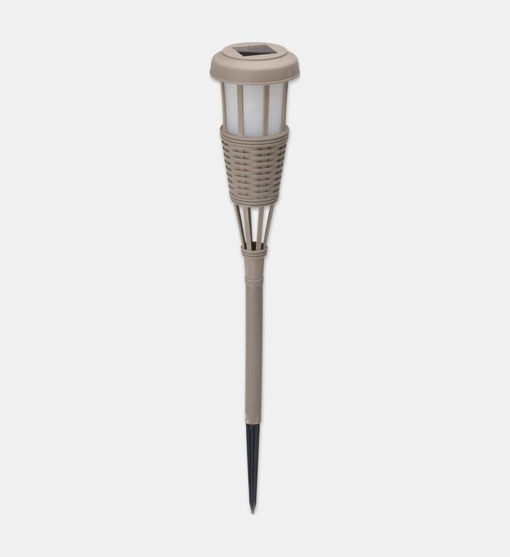 Home Deco and More Solar Led Torch Garden Stake, Brown, Packshot View