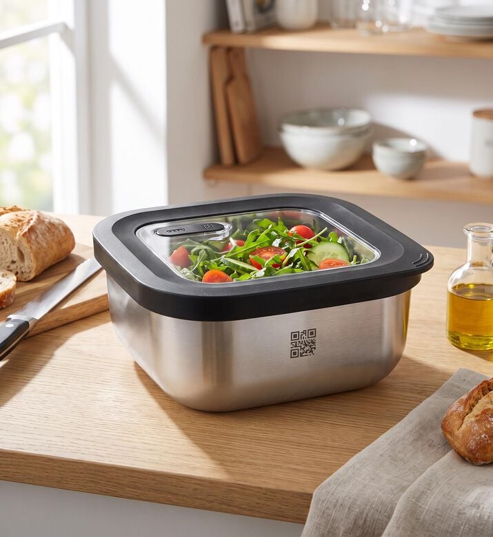 Gefu Provido Square Food Storage Container, Packshot View
