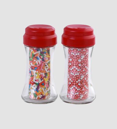 Glass Sprinkle Shakers 2-piece Set