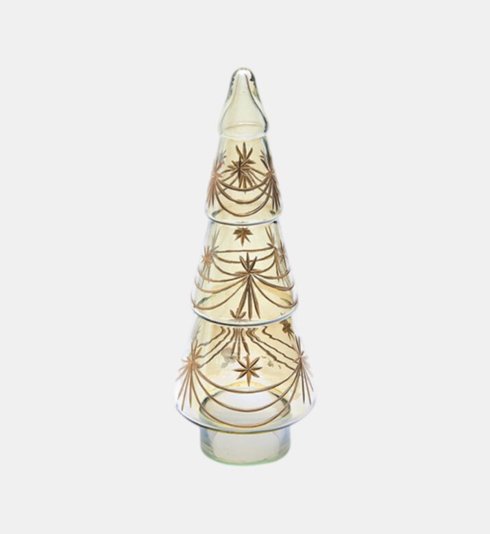 Bruco Albero Vetro Cutting, Gold, 14x38-cm, Packshot View