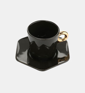 Essenza Porcelain Geometric Espresso Cup, Dark-green, 9-cl, Packshot View
