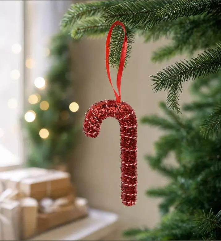 Home Deco and More Candy Cane Decorative Ornament, Model View