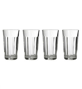 Striped High Drinking Glasses 4-piece Set