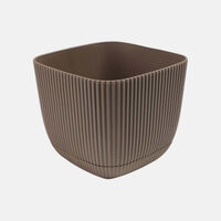 Attached Plate Plastic Flower Pot