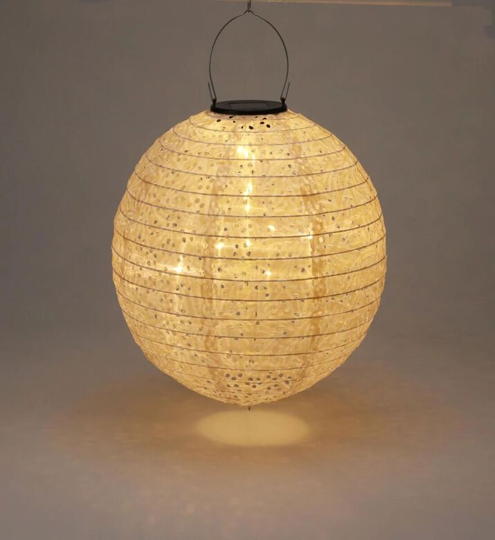 Home Deco and More Solar Ball Lantern 30 Cm, White, Packshot View