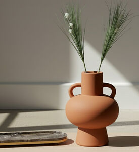 Decostar Amphora Debbie Terracotta Vase, Terracotta, Packshot View
