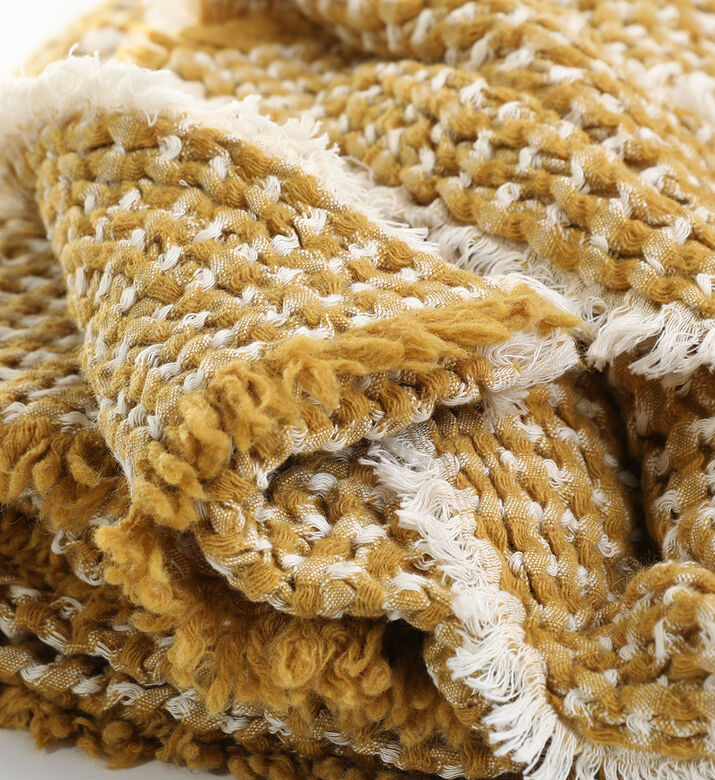 Honey Waffle Cotton Wool Throw