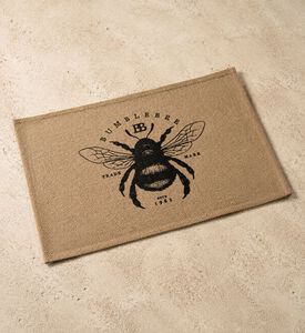 Excellent Houseware Bee Print Linen Placemat, Camel, 45x30-cm, Packshot View
