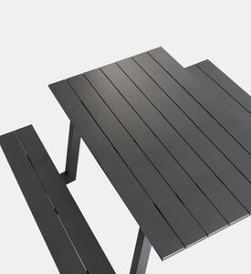 Home Deco and More Lakeside Aluminum Bench Table, Packshot View