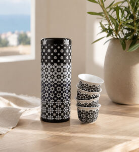 Images D'Orient Kaokab Tin Box 4-piece Coffee Cup Set, Packshot View