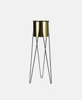 Gold-toned Wire Metal Pot Stand
