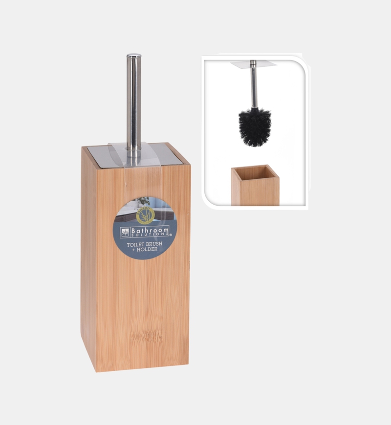 Bamboo Holder Toilet Brush