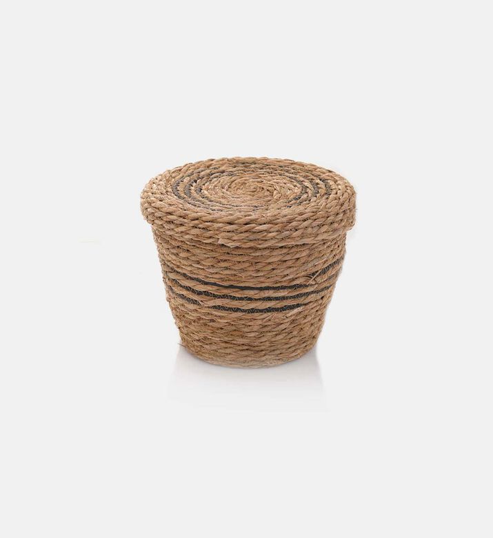Cattail Leaf Round Basket
