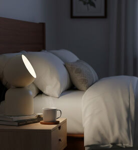 Home Deco and More Floral 2 Pin Table Lamp, Beige, Packshot View