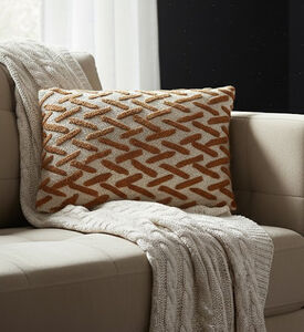 Home Deco and More Stacy Cotton Square Cushion, Packshot View