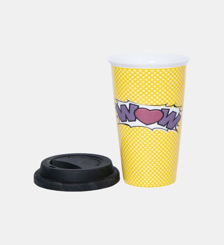 Rosanna Pellegrini Wow Printed Travel Mug, Packshot View