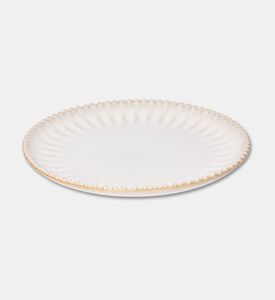 Home Deco and More Stoneware Raising Pearl Design Dinner Plate, Packshot View