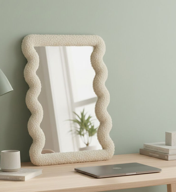 Home Deco and More Wavy Frame Rectangular Mirror, Packshot View