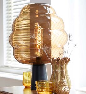 Light and Living Misty Glass Table Lamp, 45x45x64-cm, Brown, Packshot View