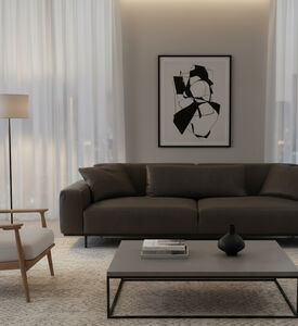 Home Deco and More Fondant Four Seater Lounge, Grey, 292-cm, Packshot View