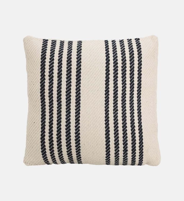 H and S Collection Mill-dyed Cotton Stripped Cushion, Packshot View H and S Collection Mill-dyed Cotton Stripped Cushion, Packshot View