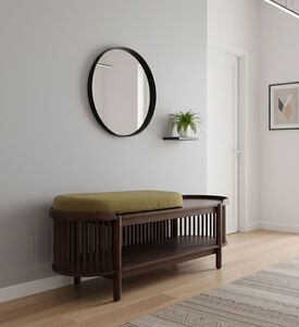 Home Deco and More Martinelli Hallway Olive Bench, Olive, 122x40x47-cm, Packshot View