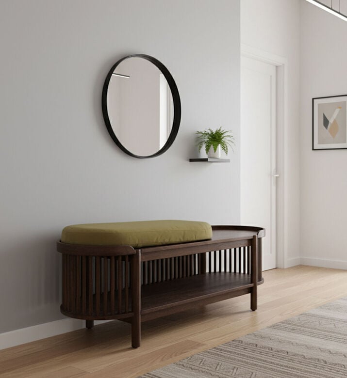 Home Deco and More Martinelli Hallway Olive Bench, Olive, 122x40x47-cm, Packshot View Home Deco and More Martinelli Hallway Olive Bench, Olive, 122x40x47-cm, Packshot View