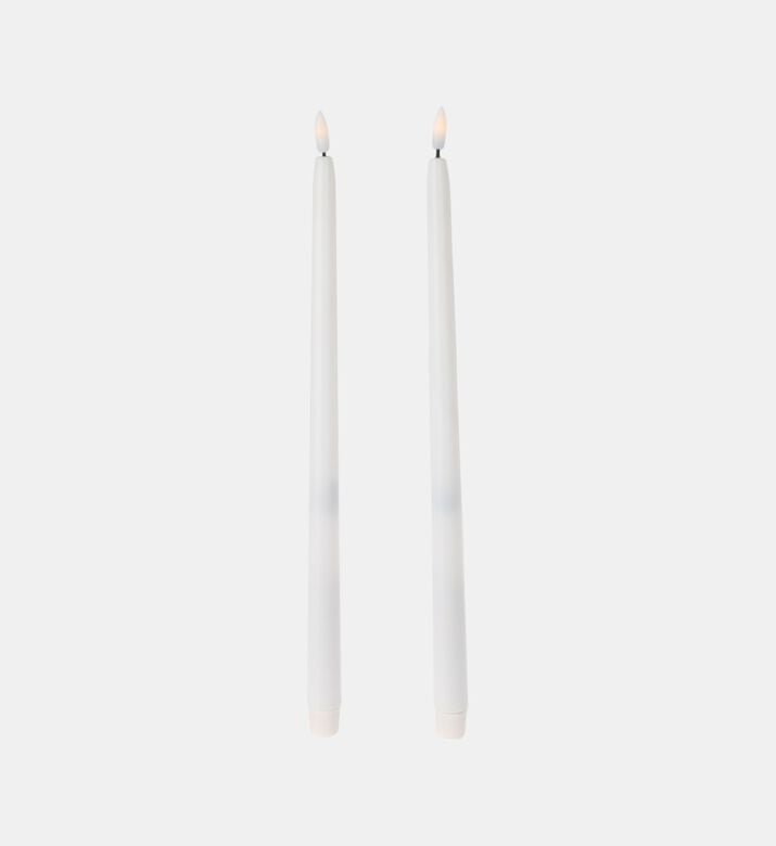 Home Deco and More Dinner Candle 2pcs White, Packshot View
