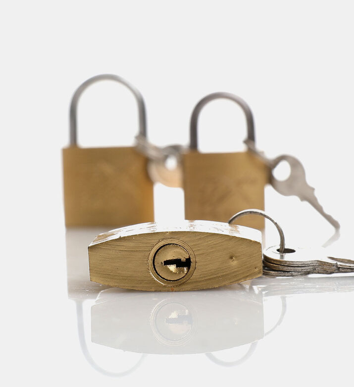 Home Deco and More Metal Padlock 3-piece Set, Packshot View