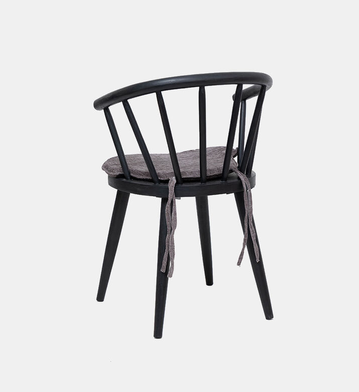 Home Deco and More Augusta Wooden Dining Chair, Black, 53x48x76-cm, Packshot View