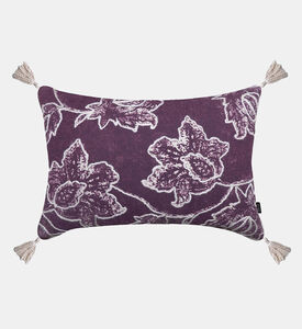 Home Deco and More Lila Cotton Rectangular Filled And Vaccumed Cushion, Packshot View