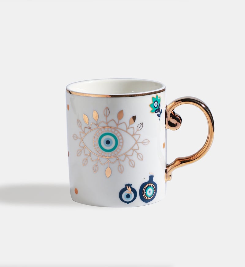 Eye Handled Ceramic Mug - 320ml