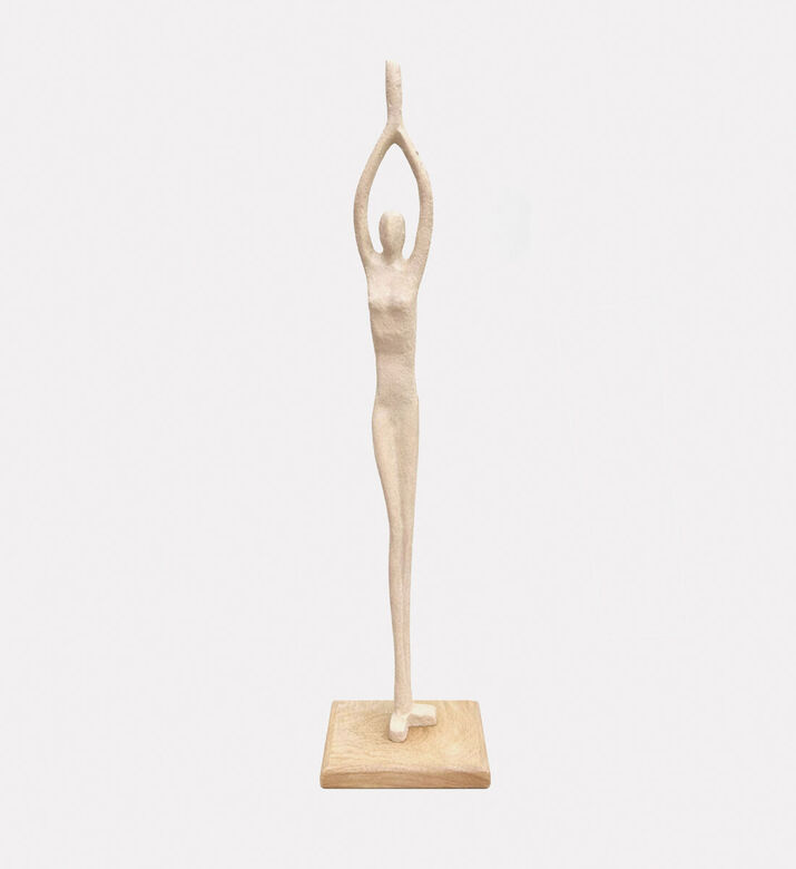 Home Deco and More Golden-finish Dancing Statue, Taupe, Packshot View
