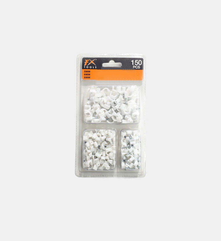 Home Deco and More Pvc Cable Fix Nails 150-piece Set, Packshot View