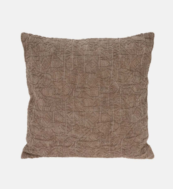 Cotton Square Textured Filled And Vaccumed Cushion