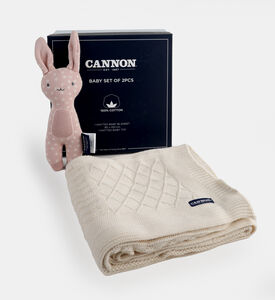 Home Deco and More Nursery Knitted Cotton Blanket Set, Packshot View