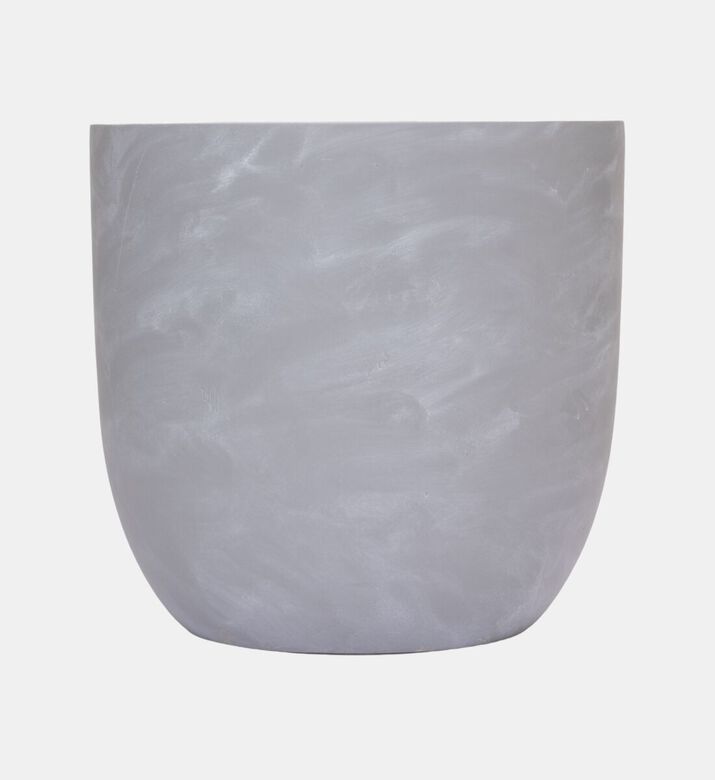 Home Deco and More Fiber Clay Washed Planter, Light-grey, 35-cm, Packshot View